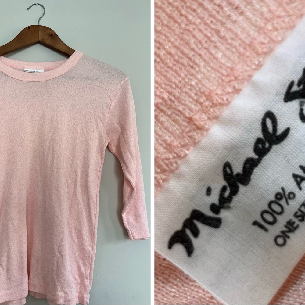 Michael Stars Blush 3/4 Length Sleeve Knit Top
